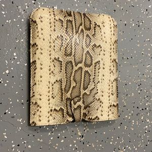 Python Print Leather iPad Case . Made In Italy